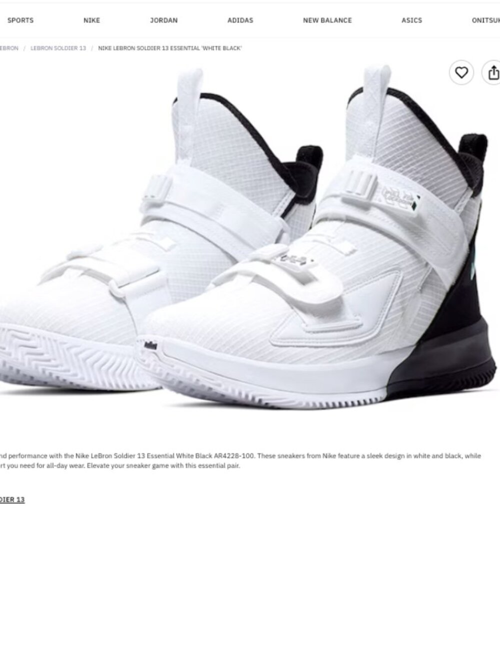 Nike LeBron Soldier 13 Essential White & Navy Basketball Shoes – Men’s Size 11